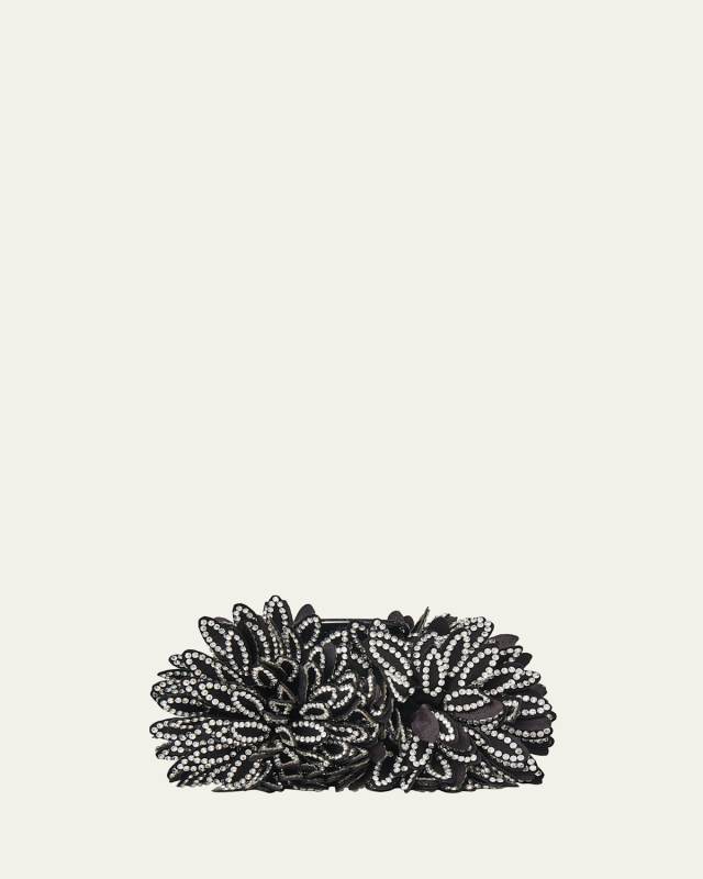 Dahlia Flower Crystal Jaw Clip